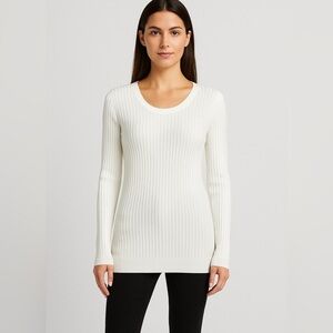 Athleta Women's Cream Ribbed Top